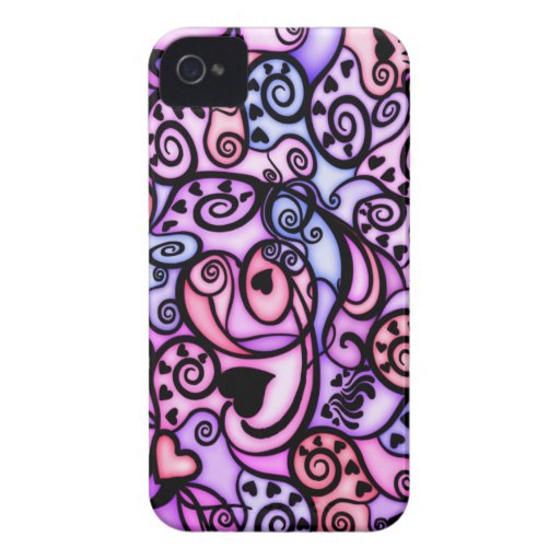 Heart Beats Singing, Stained Glass style iPhone 4 Cases