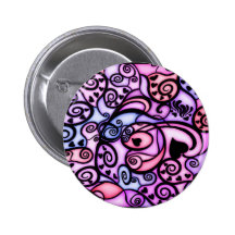 Heart Beats Singing, Stained Glass style Pins
