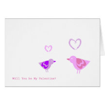 Heart Bird valentine Card
