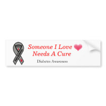 heart-blending, how-to-cure-diabetes, Diabetes ... Bumper Sticker
