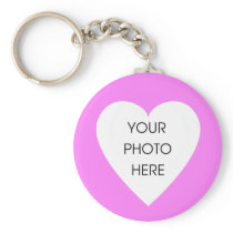 Heart Border Keychain Template - Pink