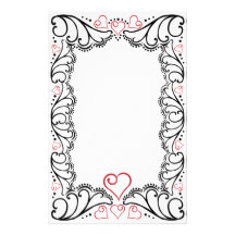 Heart Border Stationery (2)