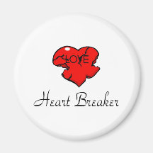 Heart Breaker Refrigerator Magnets