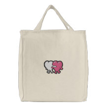 Heart Butts Arm in Arm Tote Bags