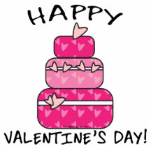 Heart Cake Happy Valentines Day Cut Out