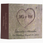 Heart Carved in Tree, Custom Romantic Nature Binder