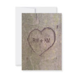 Heart Carved in Tree RSVP Reply Card Custom Invitation