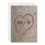 Heart Carved in Tree Wedding Invitations