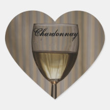 Heart Chardonnay Stickers