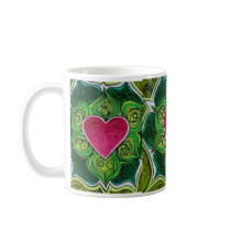 Heart Charka Lotus Flower Mugs
