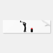 heart chopper bumper sticker