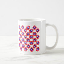 heart circle pattern mug
