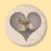 Heart Cocker Spaniel magnets