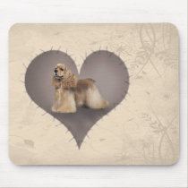 Heart Cocker Spaniel mousepads