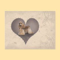 Heart Cocker Spaniel postcards