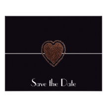 Heart Coffee Modern Save the Date Elegant Vintage Custom Announcements