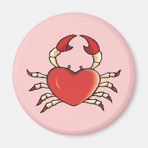 Heart Crab Magnets