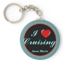 Heart Cruising personalized keychain