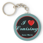 Heart Cruising personalized keychain