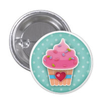 Heart Cupcake Button