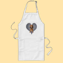 Heart Dachshund aprons