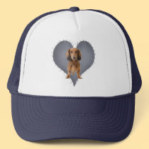 Heart Dachshund hats