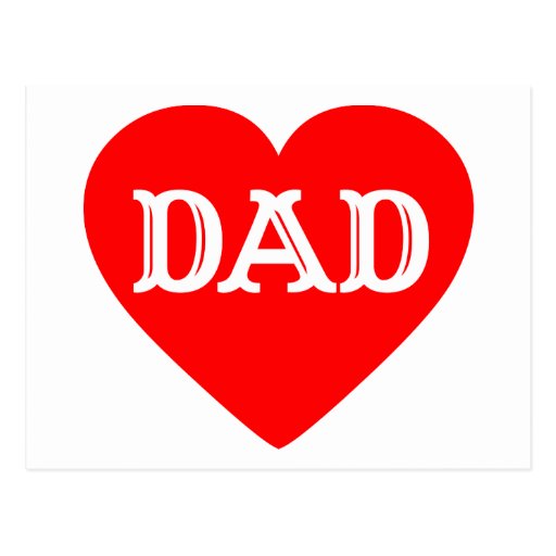 HEART DAD POSTCARD
