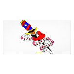 Heart & Dagger Death Before Dishonor Personalized Photo Card