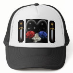 heart dagger mesh hat