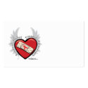 Heart Disease Band Aid business cards