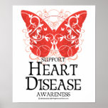 Heart Disease Butterfly Poster