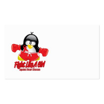 Heart Disease Fighting Penguin Business Card