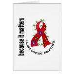 Heart Disease Flower Ribbon 3 Card