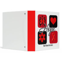 Heart Disease Love Inspire Awareness Binder