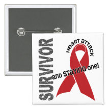 Heart Disease Survivor Buttons