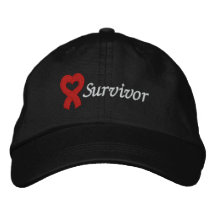 Heart Disease Survivor Embroidered Baseball Cap