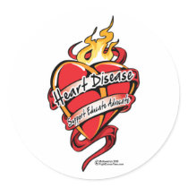Heart Disease Tattoo Heart Sticker