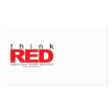 Heart Disease THINK Red business cards