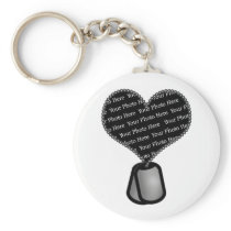 Heart Dog Tag Photo - DIY Custom Keychain