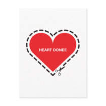 Heart Donee 'Get well soon' Postcard