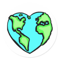 Heart Earth Sticker