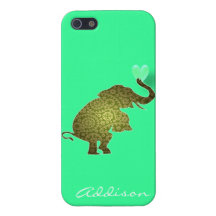 Heart Elephant Love Iphone 5 Case Personalized