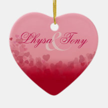 Heart Festival Valentine Love Newlyweds Couples Ornaments
