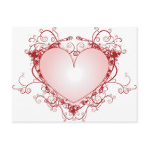 Heart Filigree Postcard