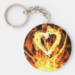 Heart Fire Key Chains