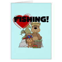 HEART Fishing Tshirts and Gifts Greeting Cards