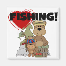 HEART Fishing Tshirts and Gifts Refrigerator Magnet