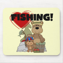 HEART Fishing Tshirts and Gifts Mouse Pads