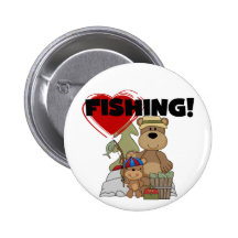 HEART Fishing Tshirts and Gifts Pins