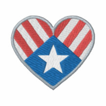 Heart Flag Embroidered Shirt